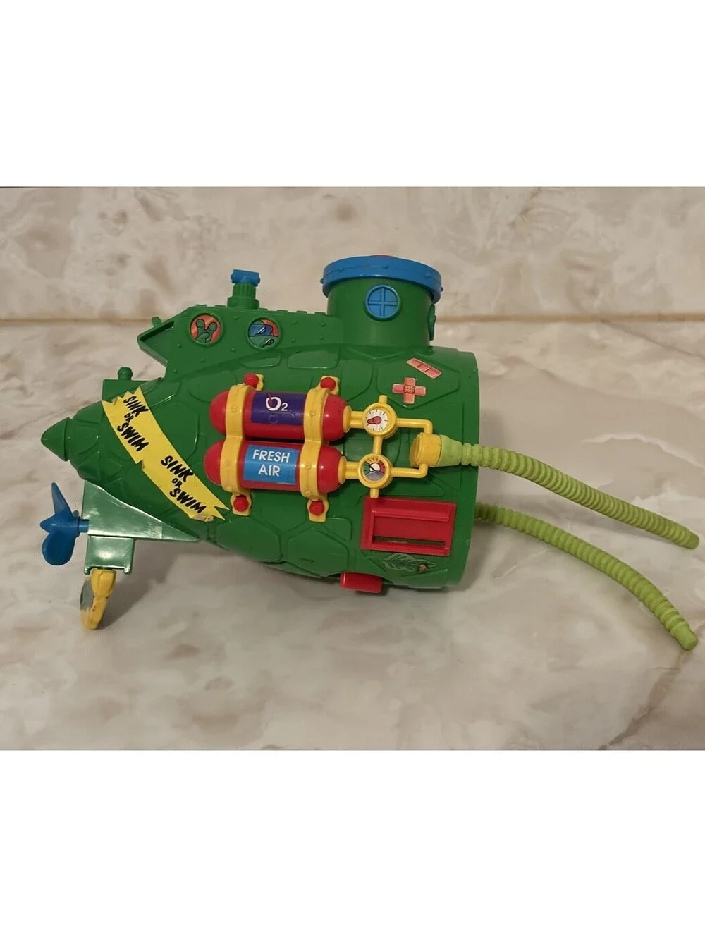 1991 TMNT Teenage Mutant Ninja Turtles Military Sewer Sub Playmates BACK ONLY